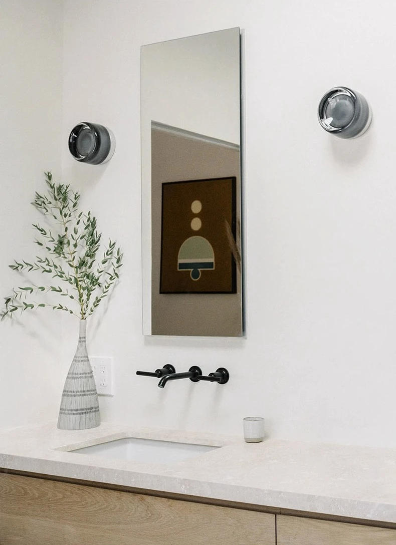 Description Picture 2 of itemNordic LED Wall Lamp Smoke Grey Amber Wall Lights for Study Bedroom Bedside Living Room Indoor Home-Appliance Decoration Fixture