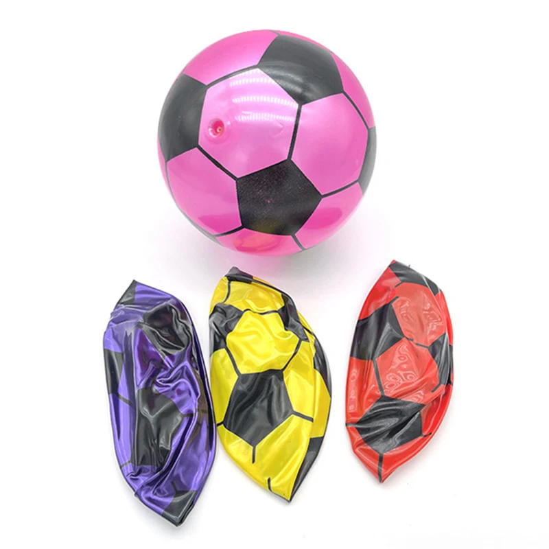 Description Picture 4 of item1PC Children Soccer Ball PVC Inflatable Hand Pat Football Sports Match Elastic Balls New Random Color