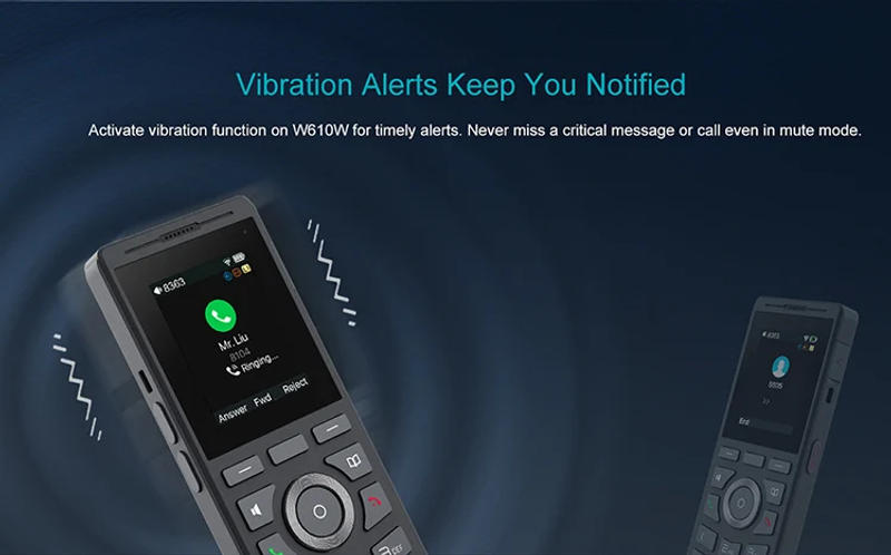 Description Picture 5 of itemLINKVIL Wireless WiFi SIP VoIP Protocol Audio Handheld Phone for Office Home Hotels Portable with Belt Clip US Plug SIP Phone