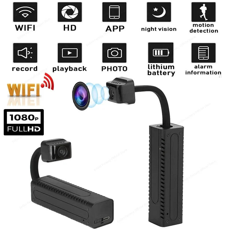 Description Picture 2 of item1080P HD Mini Camera WIF Portable Night Vision Remote Control Home Security Protection Micro IP Camcorders Surveillance Recorder