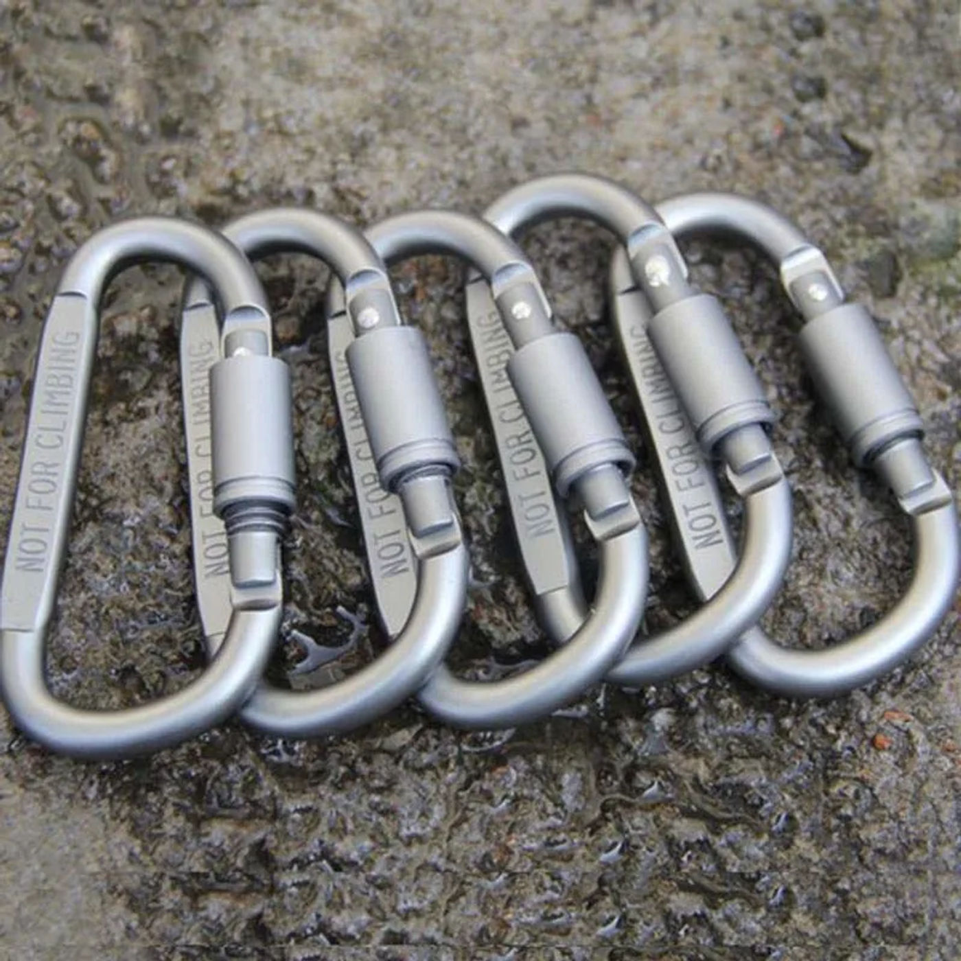 Description Picture 3 of itemHot Sale 6pcs / Lot Travel Kit Camping Equipment Alloy Aluminum Survival Gear Mountain Hook Mosqueton Carabiner