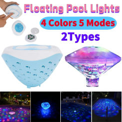 Floating Pool Lights 4 Colors 5 Modes Glow Up Hot Bath Tub Decorative Colorful Underwater Lights Swimming Pool Party Decor 2Type
