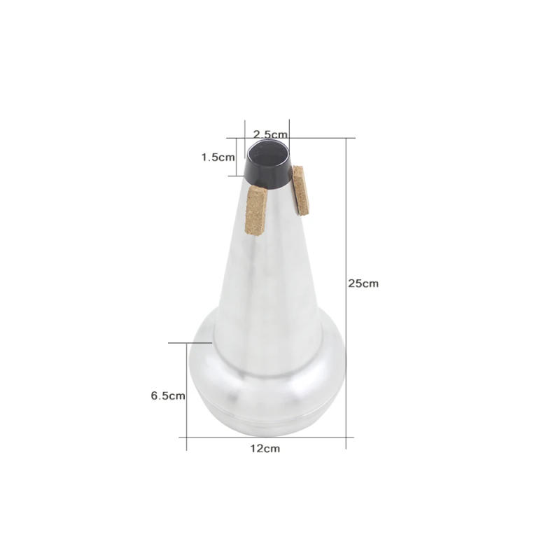 Description Picture 4 of itemTrombone Straight Tube Mute Aluminum Silencer Soprano Alto Tenor Trombone Practice Silencer Brass Musical Instrument Accessories