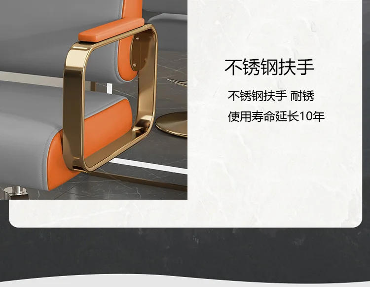 Description Picture 6 of itemLuxury Barbershop Barber Chair Personalized Gold Swivel Designed Barber Salon Beauty Salon Cadeira De Barbeiro Furniture