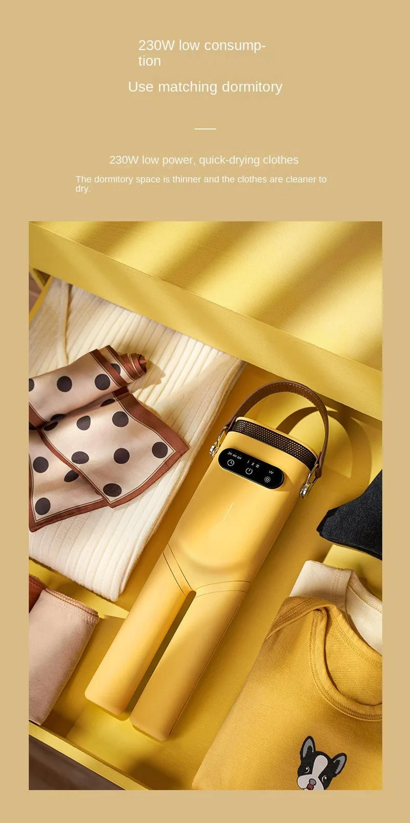 Description Picture 5 of item220V Clothes Drying Rack Portable Clothes Dryer Travel Foldable Shoe Dryer Household Use Drying Machine Tool