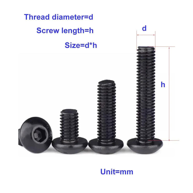 Description Picture 2 of item10.9 level half round head hexagon socket screw/round head high-strength bolt M6M8M10M12