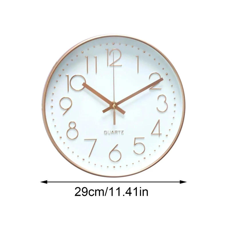 Description Picture 4 of itemCreative Silent European Wall Clock Round Modern Simple No Ticking Silent Suitable For Office Bedroom Living Room Wall Clock