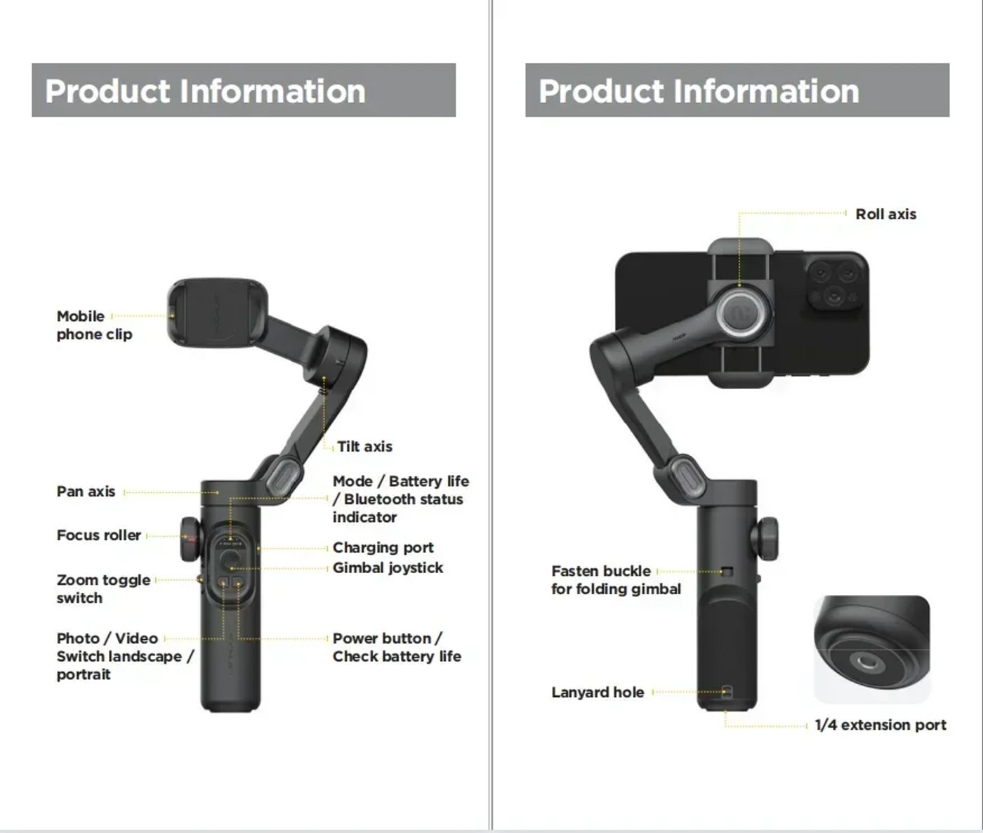 Description Picture 4 of itemAOCHUAN Smart XE 3Axis Smart Stick Gimbal Stabilizer RGB Fill Phone Insta 360 Selfie Stick Face Tracking Phone Xe Live Broadcast