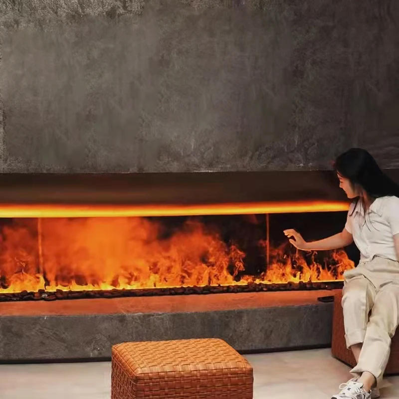Description Picture 4 of itemMist Insert Neon Flame Decorative Smart Fire Place  3d Vapor Steam Water Fireplace 1800x200x200mm