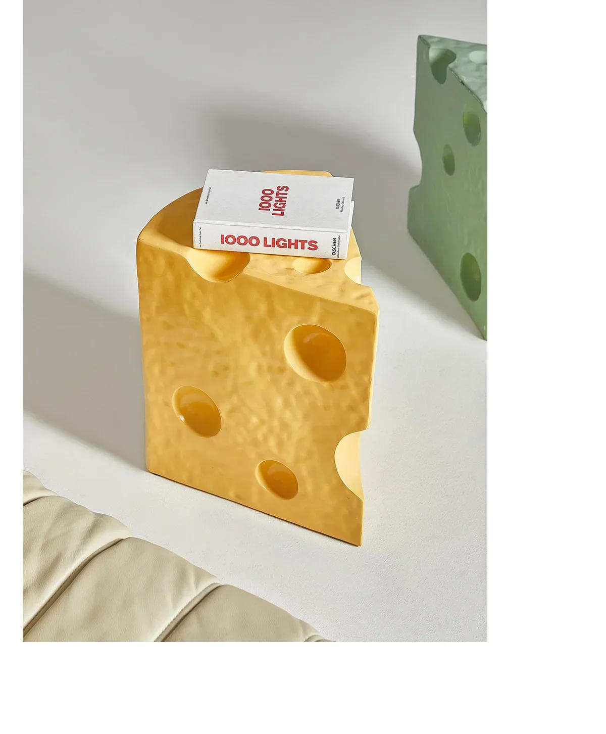 Description Picture 5 of itemMulti-color Nordic Cheese Stool Coffee Table for Living Room Restaurant Dining Chair Sofa Footrest Modern Home Decor Ottoman