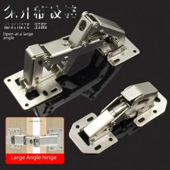 Complete Folding Wardrobe Door Hinge Hardware for Flat Opening Cabinet Doors - No-drilling Necessary Cabinet Accessories