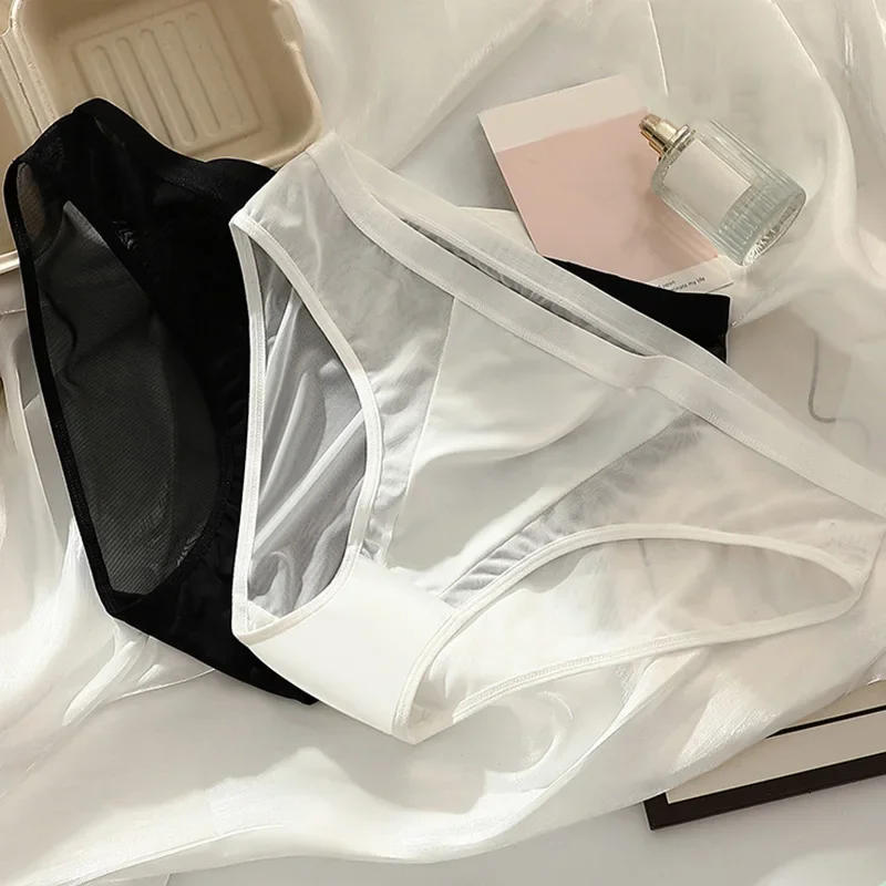 Description Picture 6 of itemIce Silk Seamless Panties for Women Intimate Briefs Mid-waist Multiple Color Options Female Lingerie Underpants