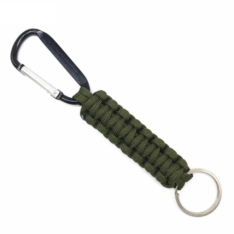 Description Picture 5 of itemOutdoor Keychain Carabiner Clip Military Paracord Braided 7-Core Rope Emergency Knot Camping Hiking Key Ring Survival Tools