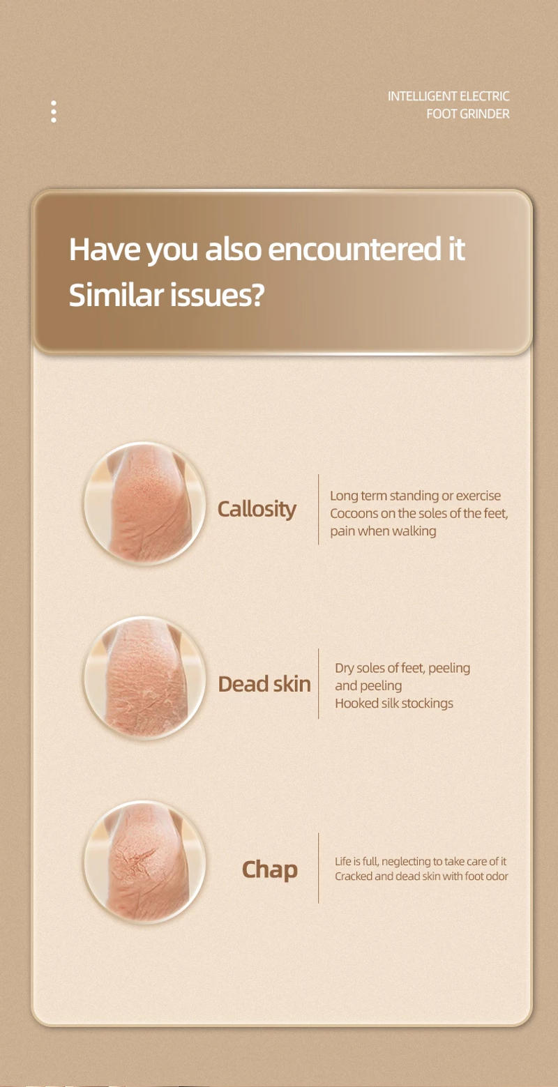 Description Picture 4 of itemElectric Dusting Grinding Foot Remover Peeling Pedicure Home Grinding Foot Leather Power Display Charging Minor Cocoon Removal