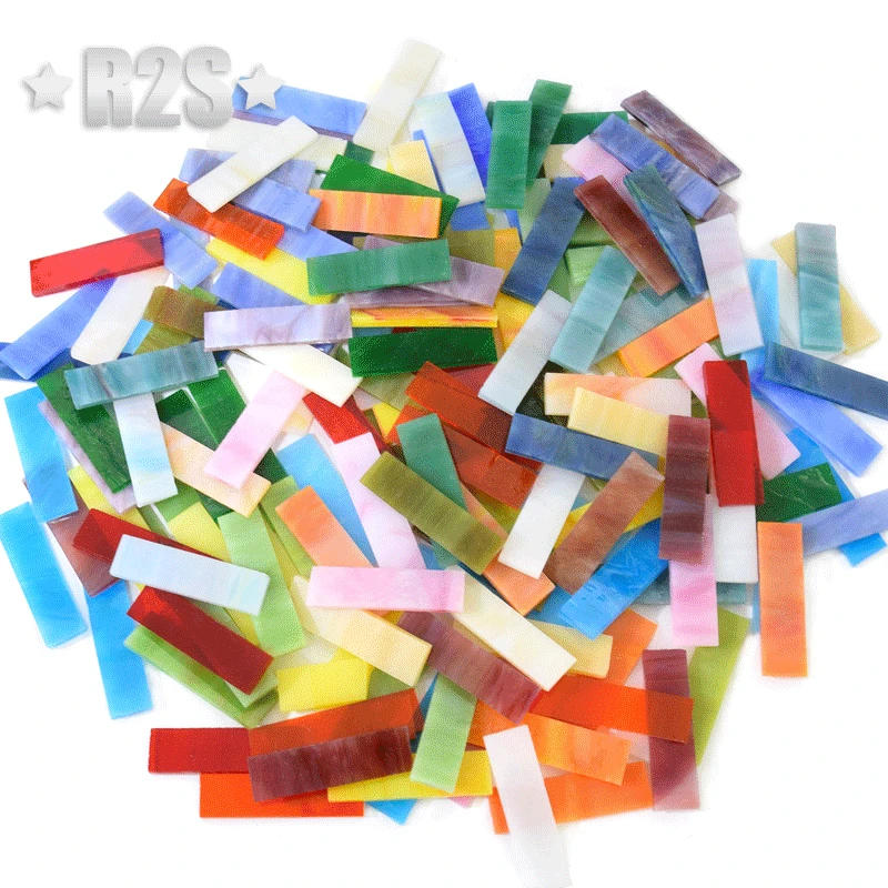 Description Picture 3 of item100g Clear Glass Mosaic Tiles Multi Color Mosaic Piece DIY Mosaic Making Stones for Craft Hobby Arts Home Wall Decoration arte