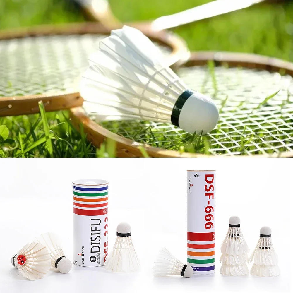 Description Picture 2 of item3/6Pcs High Quality Badminton Hard Ball Head Duck Feather Badminton Shuttlecock Badminton Ball