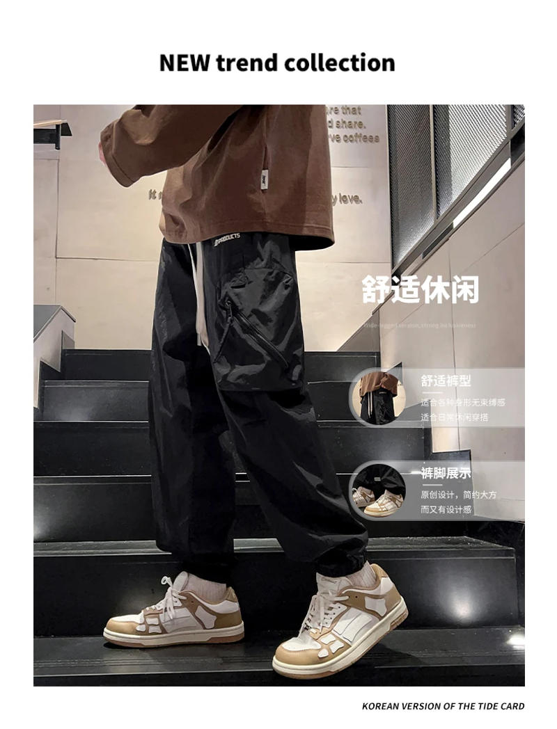 Description Picture 2 of itemAutumn New Casual Work Pants Men's Loose Trendy Brand Versatile Elastic Tied Sports Pants