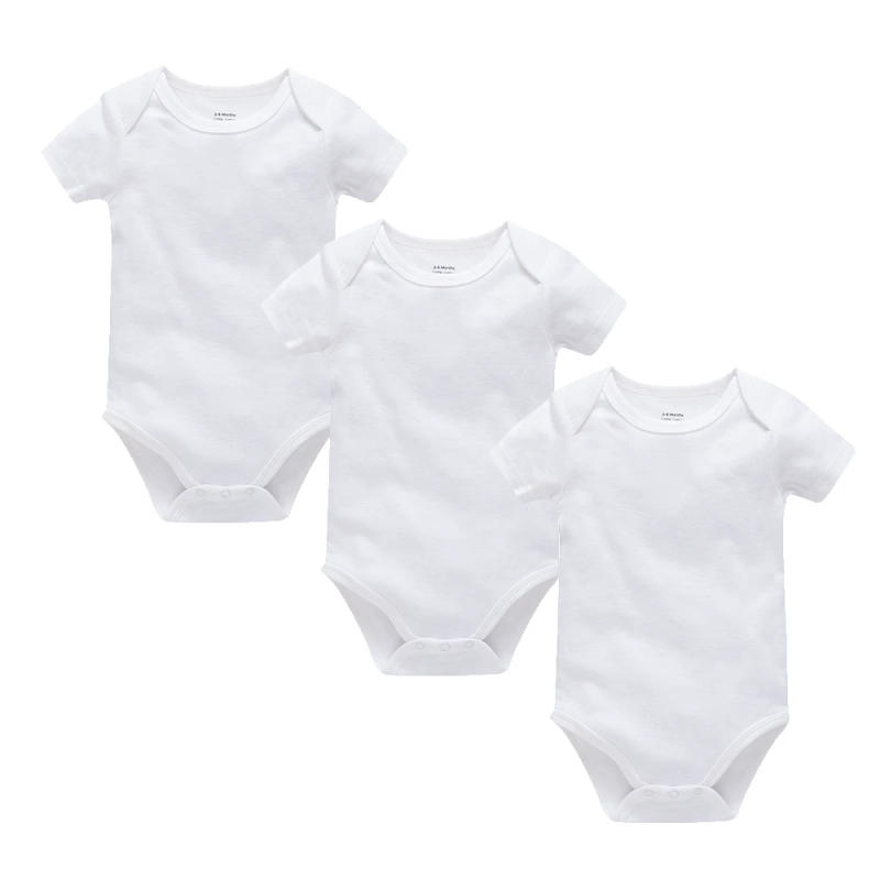 Description Picture 6 of item2/3/4/5/6 Pcs/set Blank Baby Bodysuit White Newborn Rompers 100% Cotton Kids Jumpsuit Short Sleeve Baby Clothing Set For 0-24M