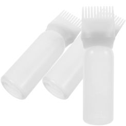 3 Pcs Medicine Bottle Hair Color Applicator Oil Comb Scalp Root Shampoo Rosemary