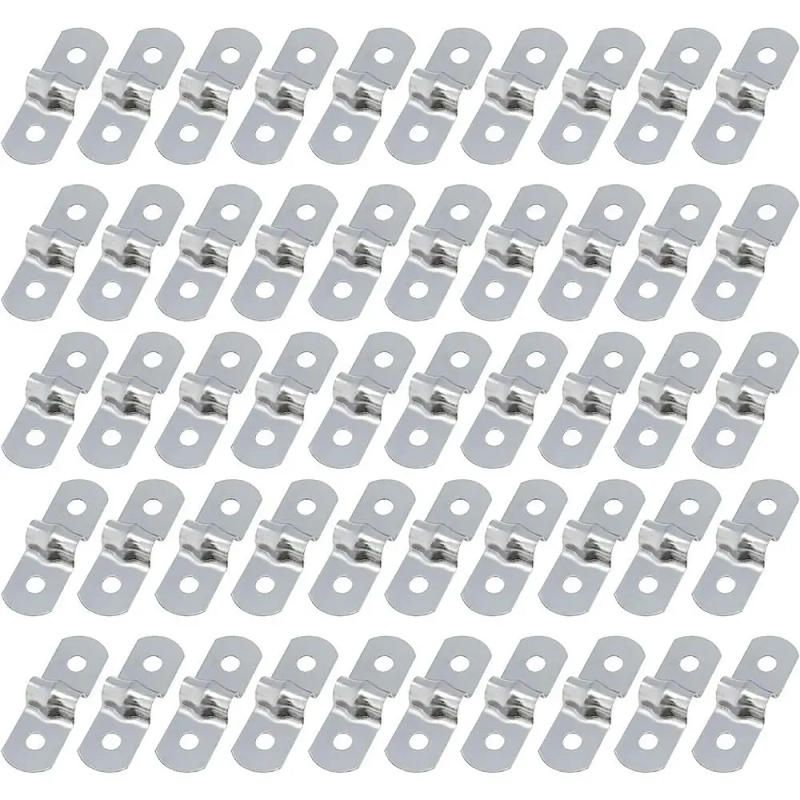 Description Picture 2 of item50Pcs Thickened U Bracket Horseback Saddle Clamp Clip 304 Stainless Steel M5 Tube Strap 2 Hole U Type Water Pipe Clamp Pipe