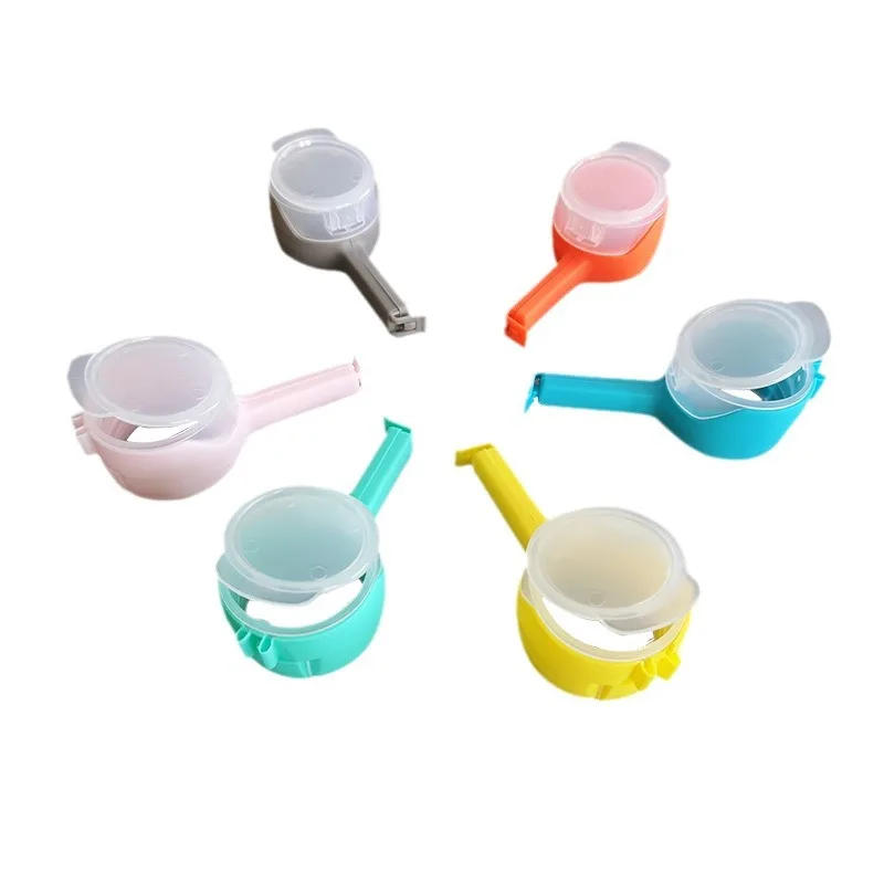 Description Picture 4 of itemFood Preserving Bag Closure Clip Oat Dispense Spout Snack Bag Clip Moisture Seal Clip Fresh Keeping Sealer Clamp Kitchen Gadget