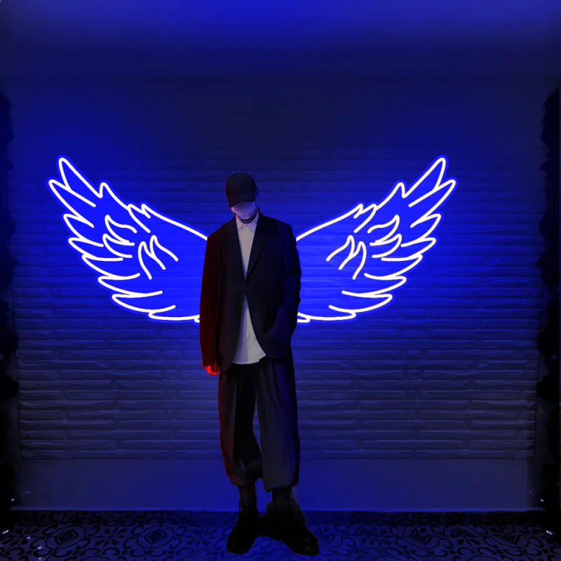 Description Picture 4 of itemLED Angel Wings Neon Lights Wall Art Decorative Lights Wedding Party Bar Personalized Signs Wall Light Signs 12V