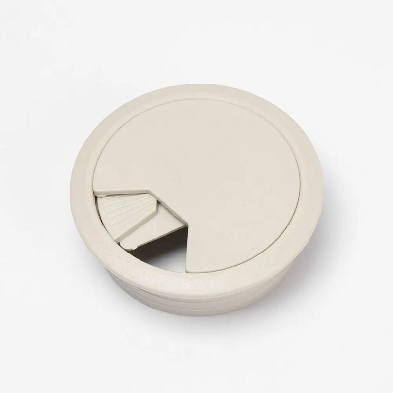 Description Picture 4 of item60/80mm Tidy Practical Cable Clamp Buckle Line Office Desk Table Cable Fastener Computer Grommet Line Box Wire Hole Cover