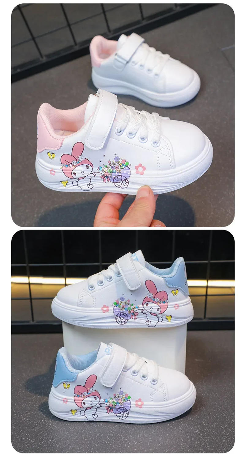 Description Picture 5 of item2025 Autumn New Children Little White Shoes for Girls Fashion Cute Melody Soft Comfortable Casual Versatile Trendy Sneakers