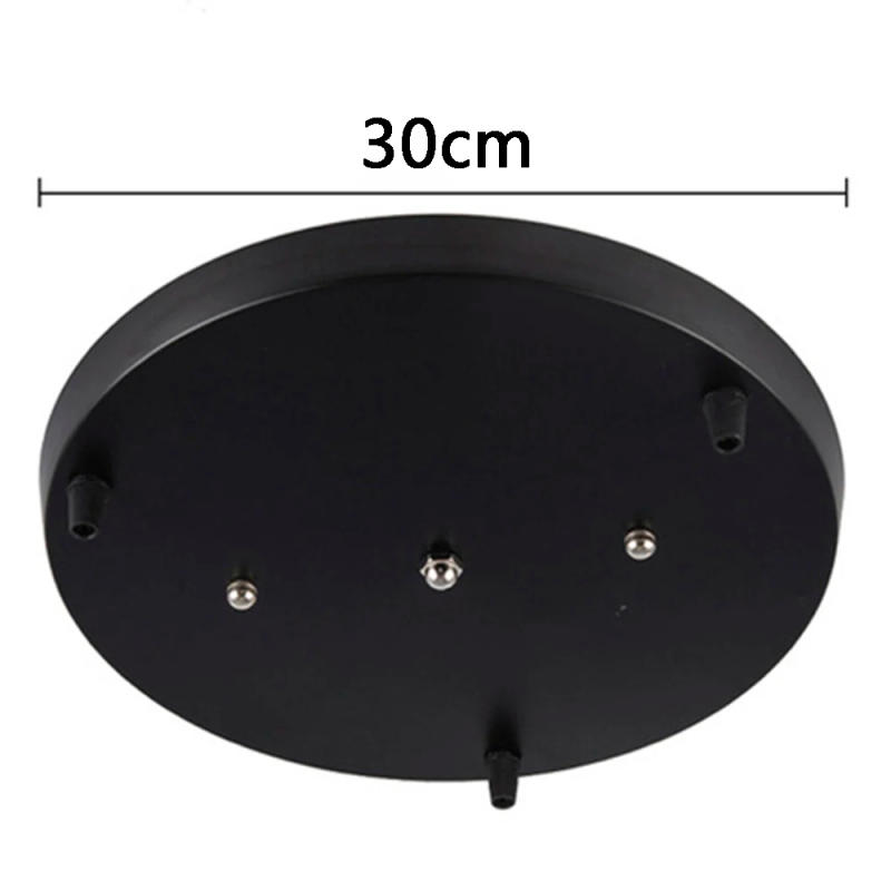 Description Picture 6 of itemDIY Ceiling mounted Base Canopy Plate 3 Heads Chandeliers pendant Light hanging Lighting ceiling Accessories Black White