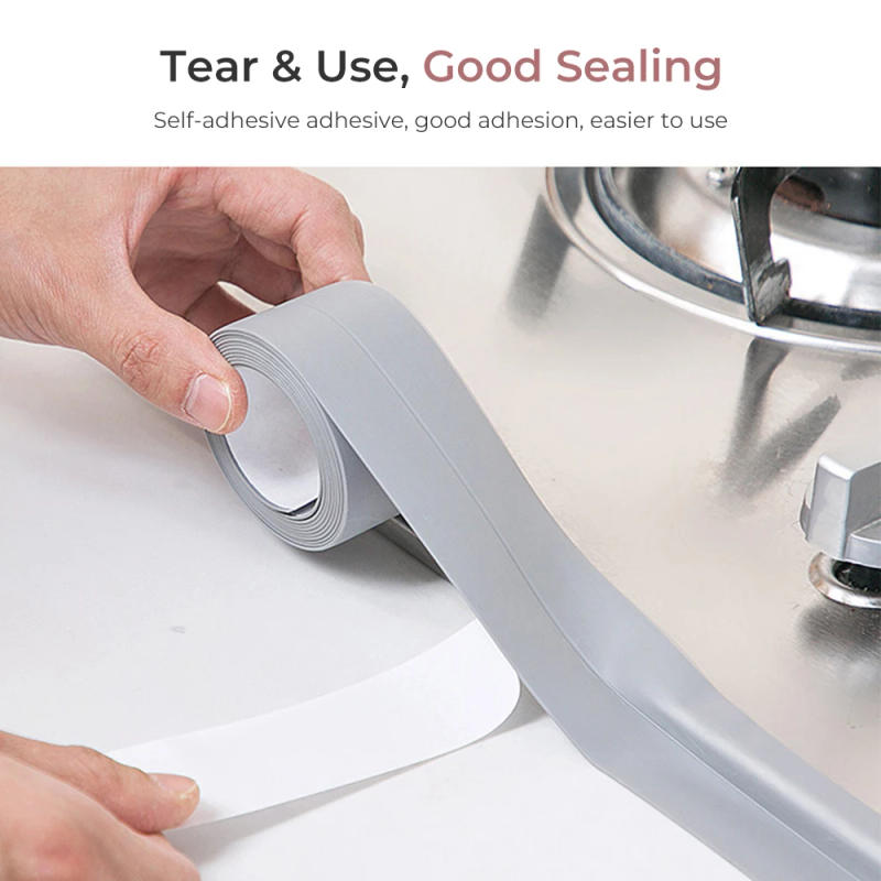Description Picture 3 of itemPVC Sealing Strip Tape Bathroom Bath Toilet Caulk Tape Self Adhesive Waterproof Mildew Proof Tapes For Kitchen Sink Wall Corner