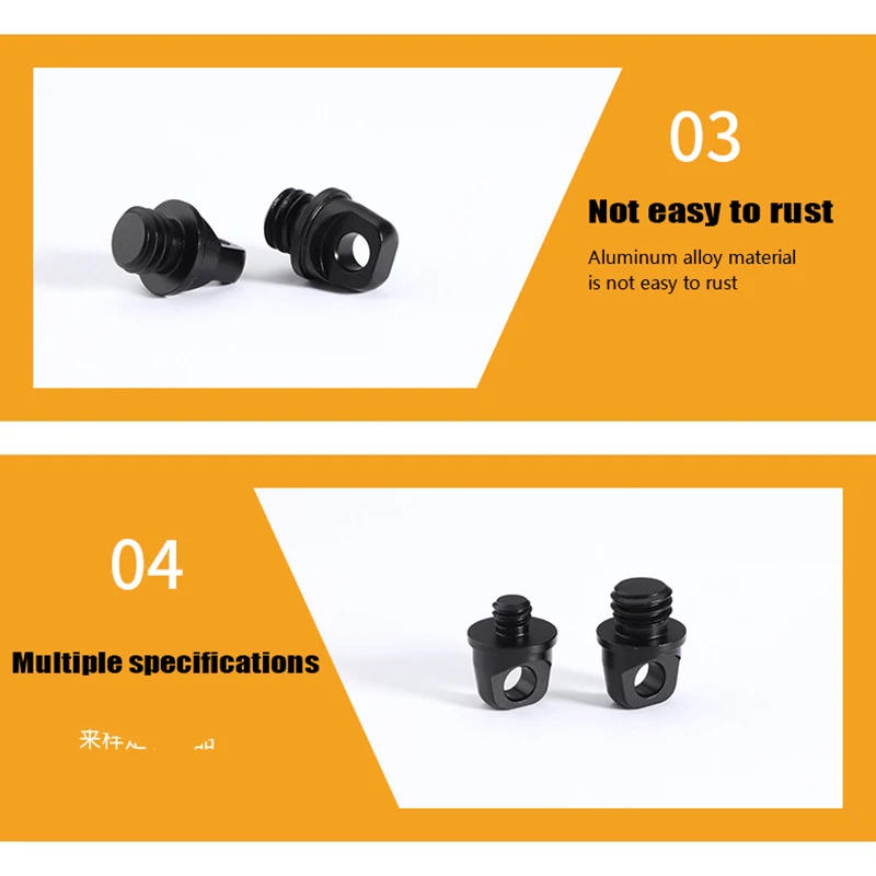 Description Picture 5 of item1/4" 3/8" Lanyard Screw D Ring Handle Shoulder Strap Mount Adapter Digital Camera Photo Studio Accessories For SLR Camera Tripod