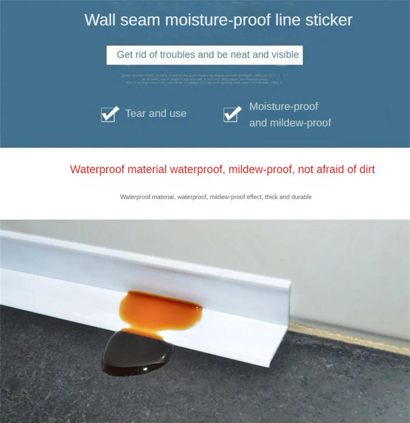 Description Picture 5 of itemPVC Waterproof Wall Sticker Self-adhesive Sink Stove Crack Strip Kitchen Bathroom Bathtub Corner Sealant Strip New Style Caulk