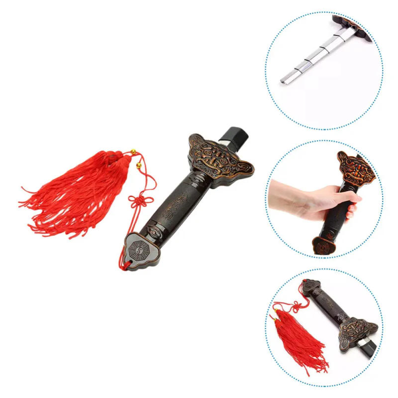 Description Picture 5 of itemChinese Tai Chi Sword Retractable Sword Outdoor Sports Toy Classic Tassel Sword Performance Carving Prop Decoration Accessories