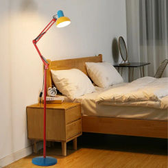 Creative living room floor lamp mechanical design floor lamp decoration and home interior color long arm telescopic floor lamp
