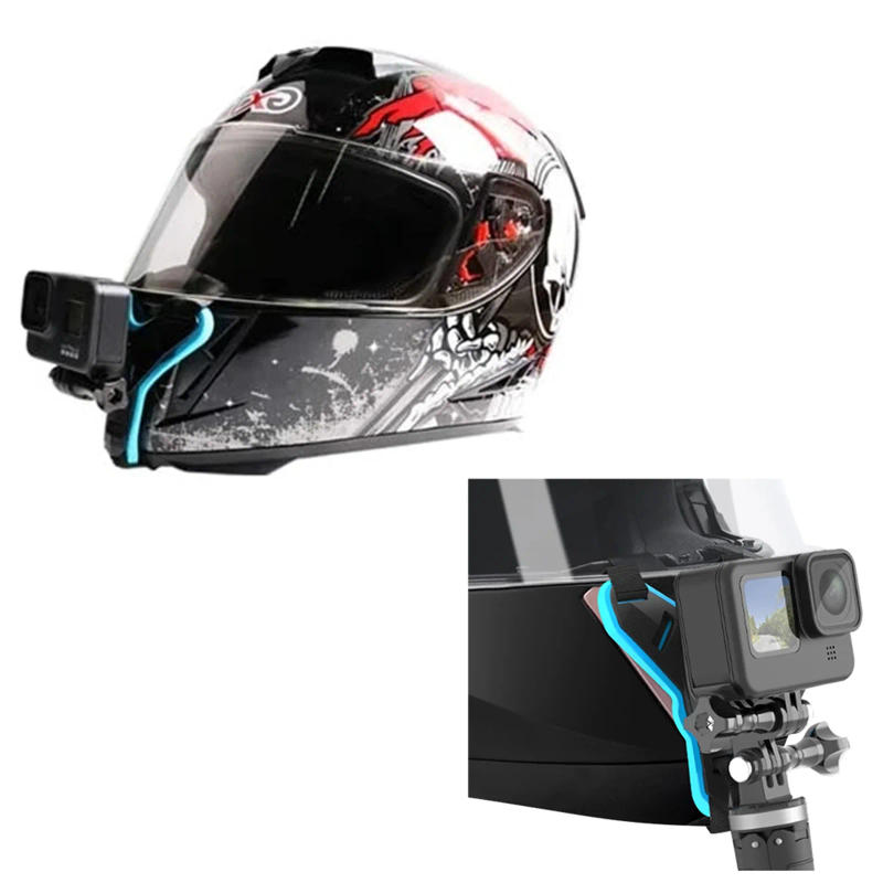 Description Picture 4 of itemMotorcycle Helmet Chin Strap Mount Holder With Phone Clip For GoPro Action Camera Full Face Holder Motorcycle Camera Accessory