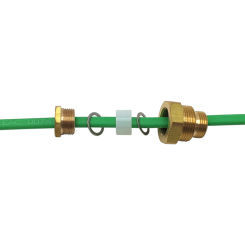 MINCO HEAT 1/2'' 5/8'' 3/4" Thread Tube Copper Coupling Joint for self regulating heating cable easy enter a water pipe.