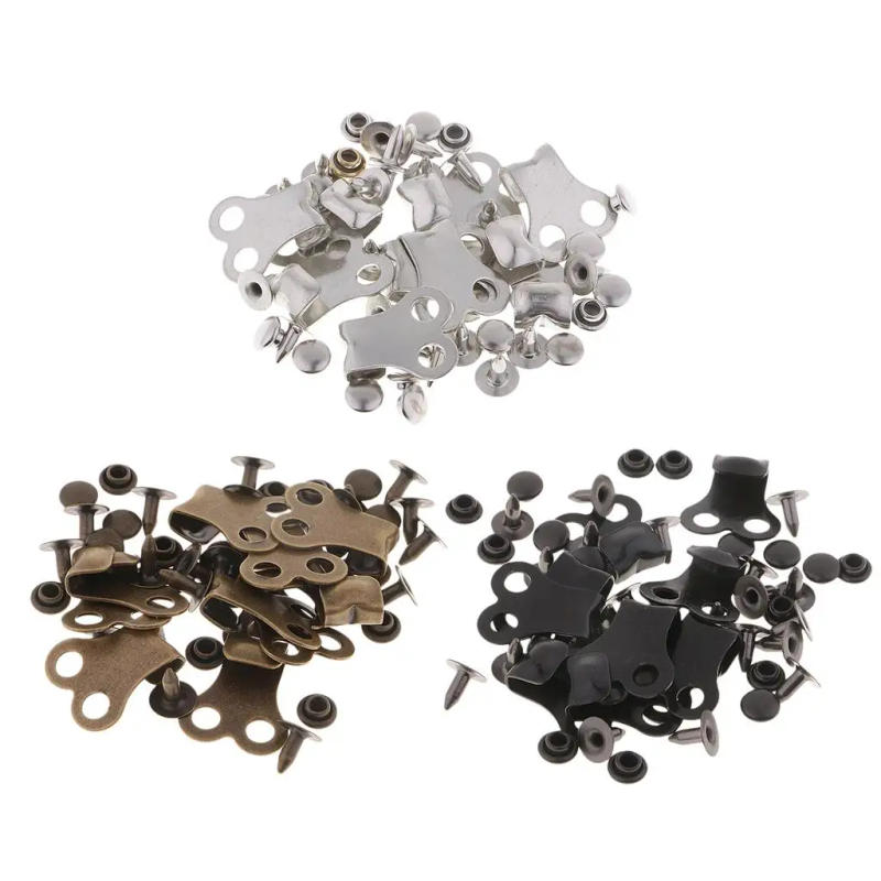 Description Picture 2 of item10 Sets Boot Lace Hooks Lace Fittings with Rivets for Outdoor Hiking Camping