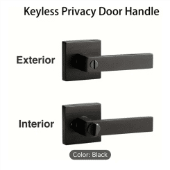 B97A-Door Lever, Keyless Interior Door Knobs, Privacy Door Lever Locksets For Bedroom Bathroom, Modern Door Handles