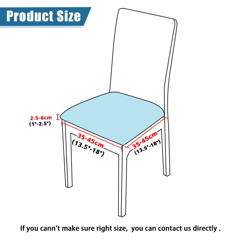 Description Picture 4 of itemPrinted Seat Covers for Dining Room Chairs Stretch Chair Seat Covers Removable Washable Upholstered Chair Slipcove Protector