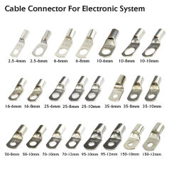 5PCS Copper Crimp Terminals Cable Lug Eyelet Wire Ring Connector 6MM² - 95MM²  Electrical Cable Terminals Kit Battery Terminator