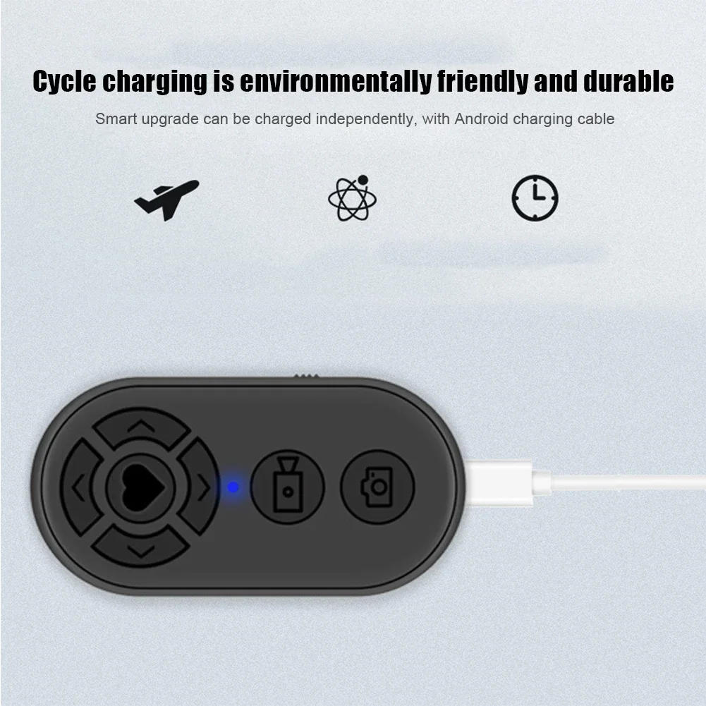 Description Picture 6 of itemRechargeable Bluetooth-compatible Remote Controller 7 Buttons Wireless Mobile Phone Selfie Photo Shutter for Video Page Turner