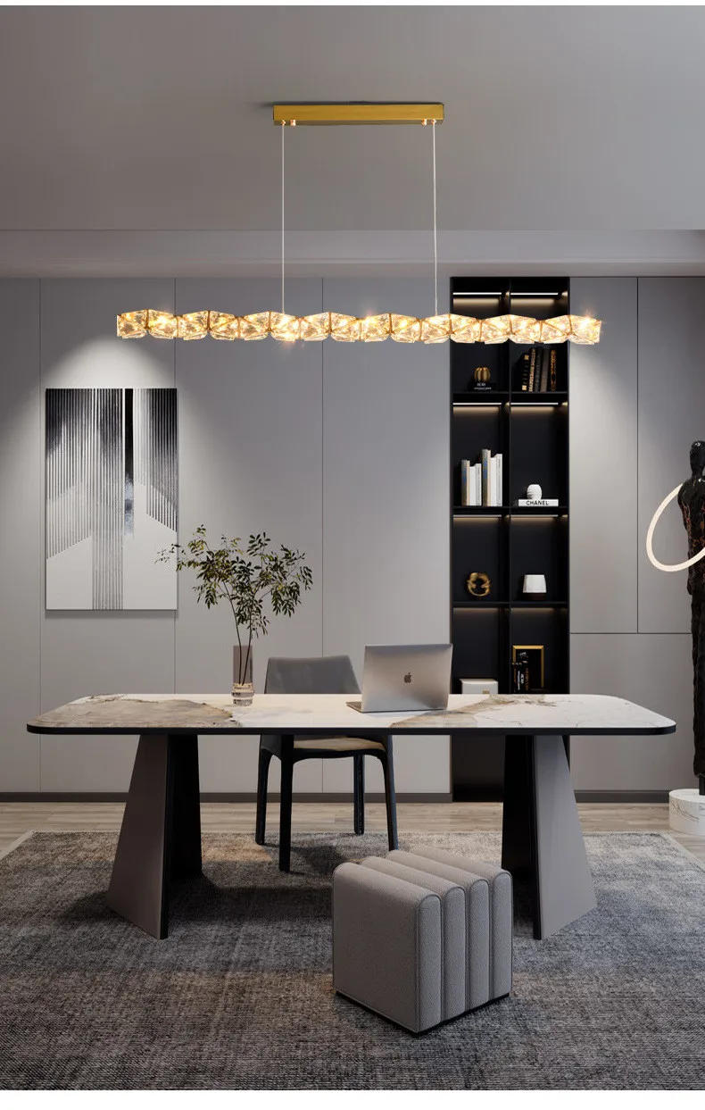 Description Picture 5 of itemModern Dining Room Lustre Led Pendant Lights Gold Metal Suspend Chandelier Lighting Home Decor Suspend Light Led Luminarias Lamp