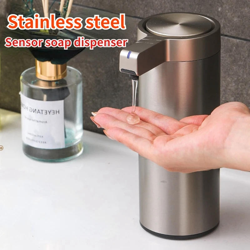 Description Picture 4 of itemStainless Automatic Liquid Soap Dispensers Kitchen Metal Lotion Bottle Touchless Induction Sensor Bathroom Accessories Parts