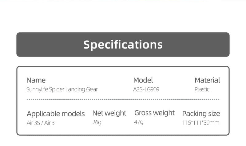 Description Picture 3 of itemAdjustable Booster Spider Kickstand Foldable Landing Gear For AIR 3S/AIR 3 Portable Drone Booster Kickstand Drone Accessories