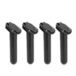 2/4 PCS Kayak Fishing Rod Holders with Cap Cover Plastic Flush Mount Fishing Rod Holder Gasket Boat Fishing Tackle Accessory