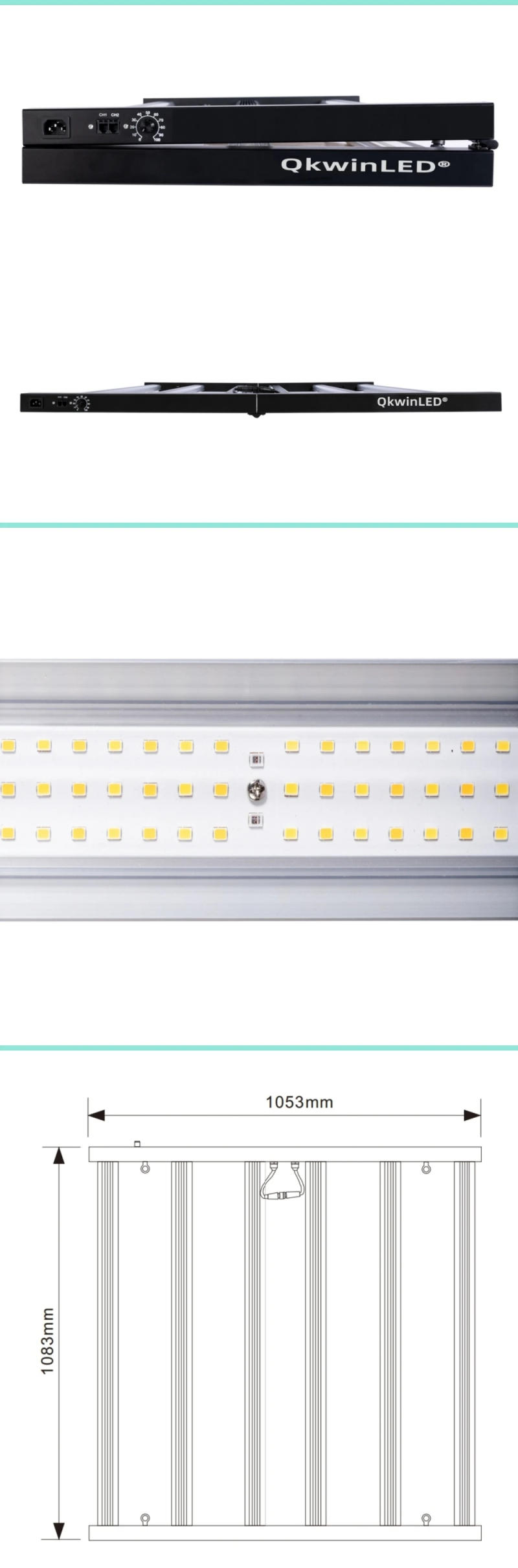 Description Picture 4 of itemQKWIN 720Watt BAR LED Grow Light with samsung leds driver inside Bar droshipping
