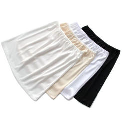 Summer Women's Intimates Casual Mini Lined Skirts Elastic Slips Underskirt Ladies Basic Half Petticoat Intimates Sleepwear