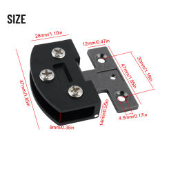 Cabinet Gate Clamp Glass Door Hinge Black/Silver Cabinet Furniture Gate Hardware Supplies Zinc Alloy Countertop
