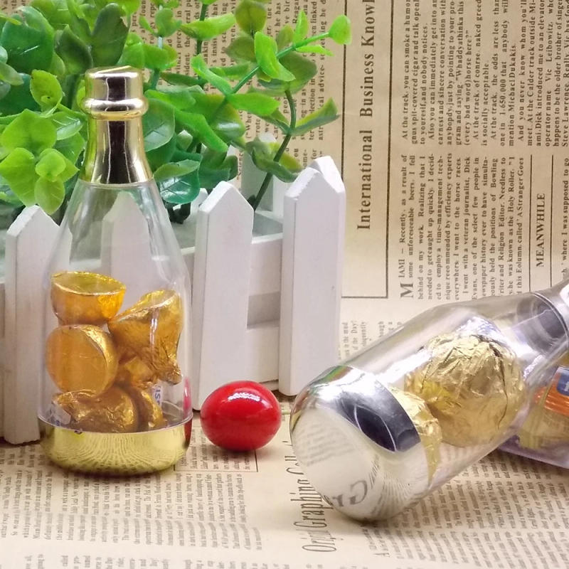 Description Picture 3 of itemChampagne Bottle Plastic Candy Box Chocolate Box Baby Shower Wedding Valentines Day Easter Party Decor Favor Gift Packaging Box