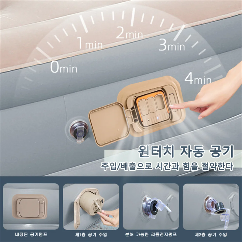 Description Picture 5 of itemLuxury Air Mattress with Built in Pump Queen Size Inflatable Mattress for Home Camping Fully Automatic Air Cushion Bed On Floor